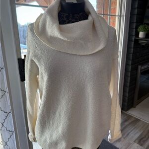 Elegant Cream Cowl Neck Sweater nwt